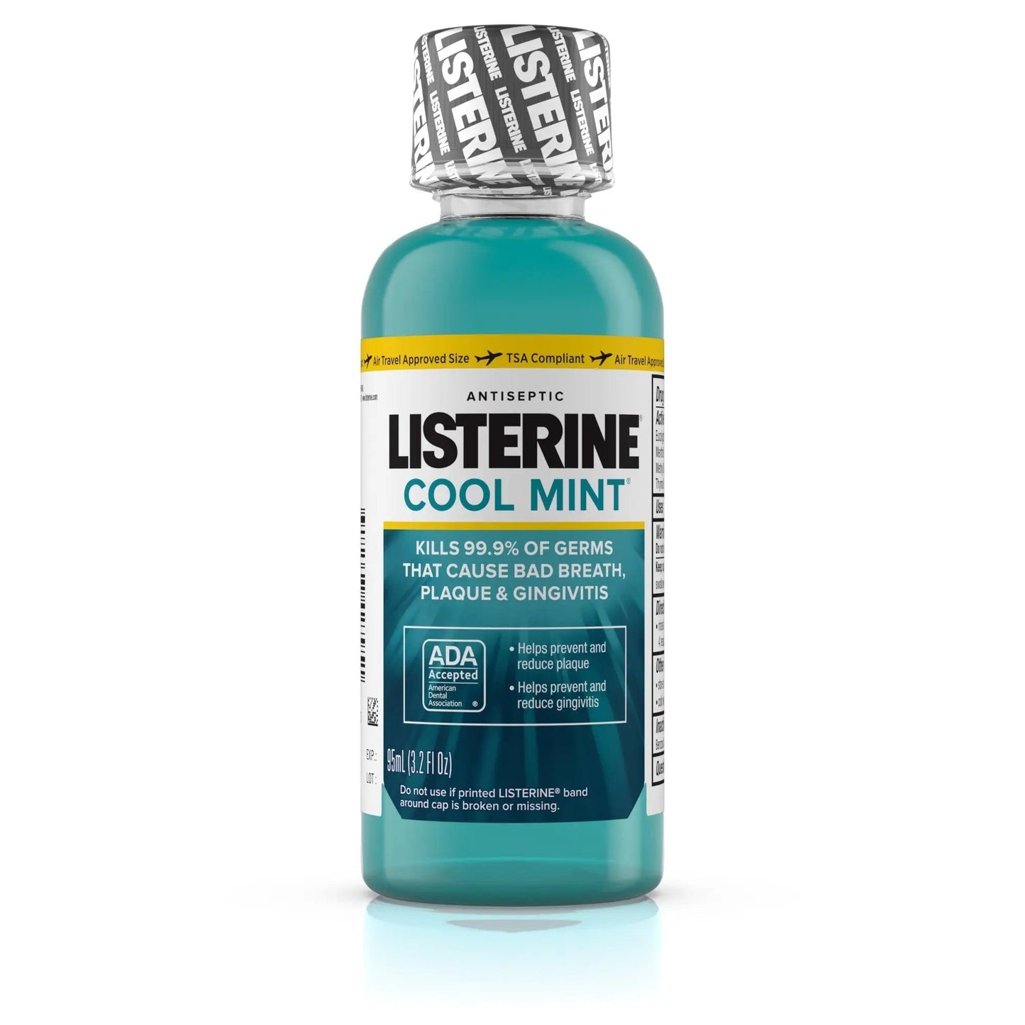 Listerine Cool Mint Antiseptic Mouthwash, 3.2 oz. Bottle