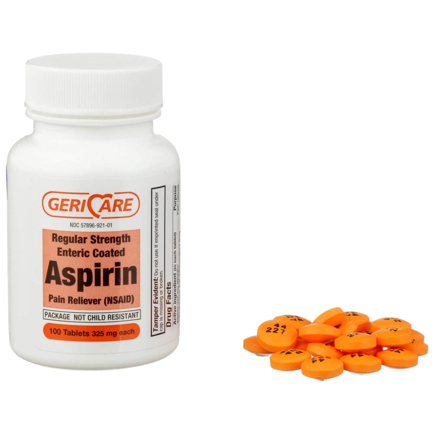 Geri-Care Aspirin Pain Relief, 100 Tablets per Bottle