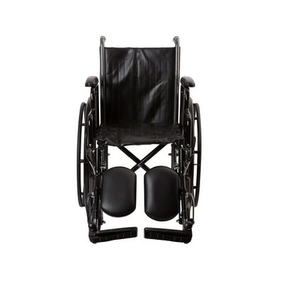 McKesson Standard Wheelchair with Padded, Removable Arm, Composite Mag Wheel, 16 in. Seat, Swing-Away Elevating Footrest, 250 lbs