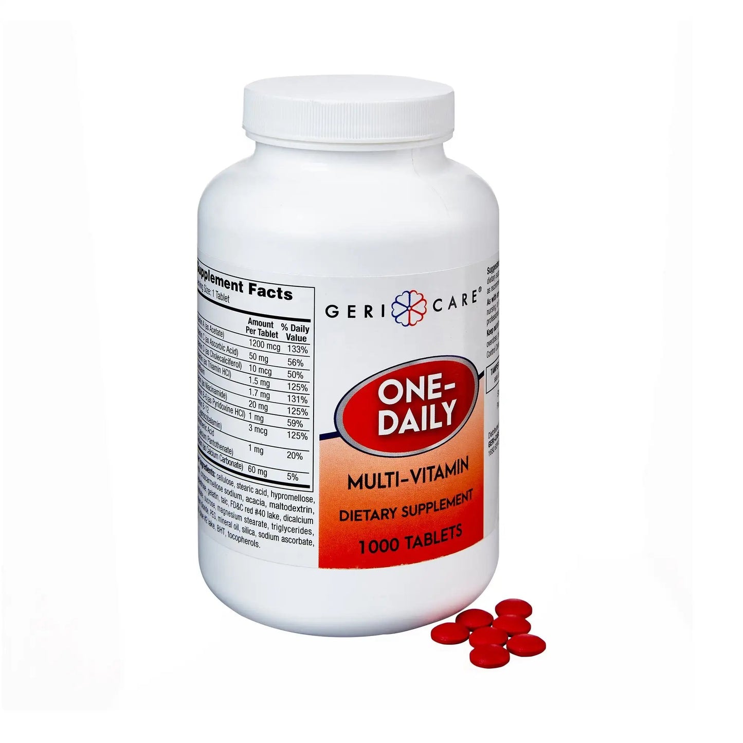 Geri-Care Multivitamin Supplement, 1000 Tablets per Bottle